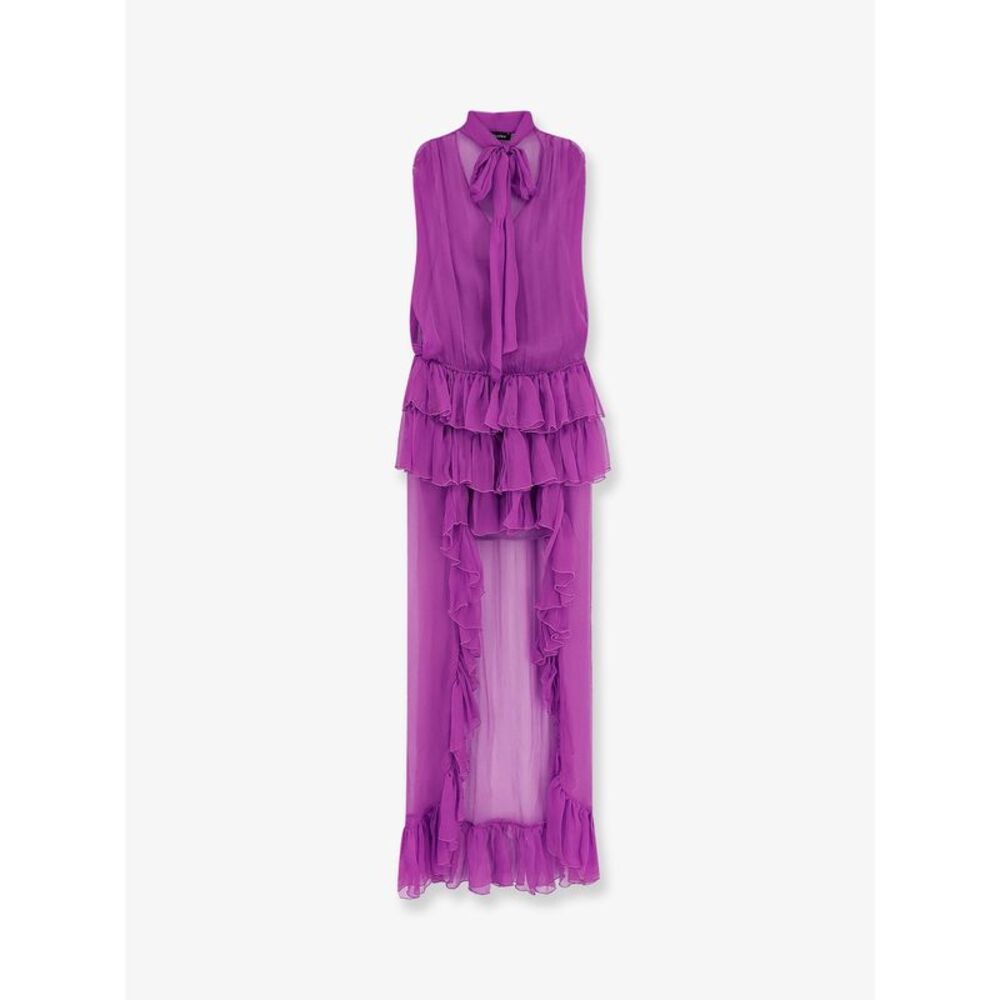 Actualee Women Asymmetric Voile Dress